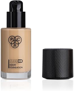 PAC Studio HD Liquid Foundation (1.2) | Lightweight Dewy Satin Finish | Medium to Buildable Coverage | Natural Second Skin...