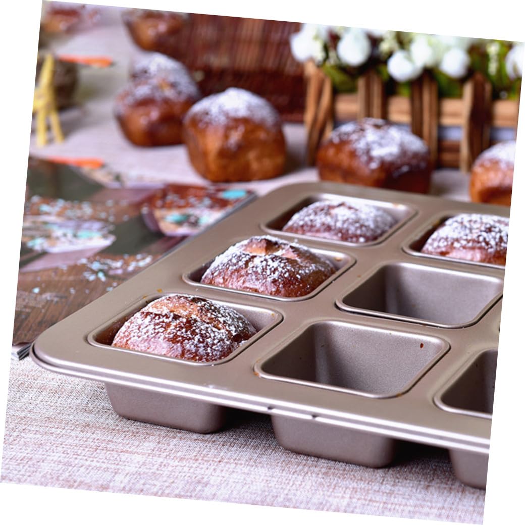 SHINEOFI Moule à Gâteau Carré 9 Cavités Antiadhésif en Acier Carbone pour Pâtisserie Maison Cuisson Saine et Facile Nettoyage, Moule à Pâtisserie Carré Écologique pour Dessert et Cake
