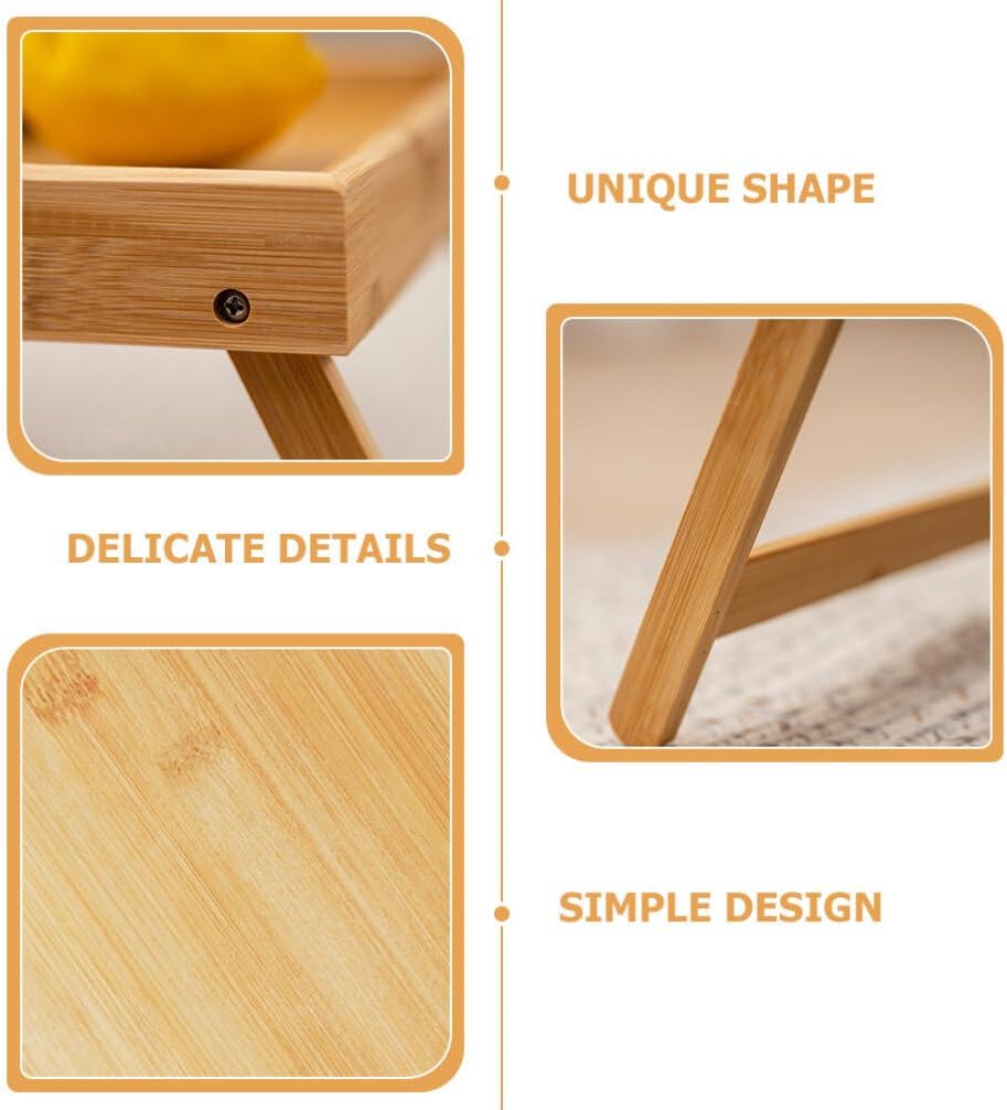 SUPVOX Multi-Functional Foldable Lap Desk Compact Storage Table for Bed Portable Computer Workstation for Meals Writing and Outdoor Use