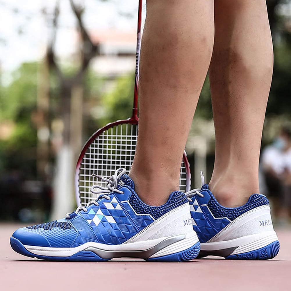 Buty do badmintona mężczyźni kobiety lekkie oddychające syntetyczne cholewki płyta zapobiegająca skręcaniu gumowa podeszwa pasujące buty na co dzień do treningu