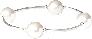 Made As Intended Blessing Bracelet, 12mm White Simulated Crystal Pearls