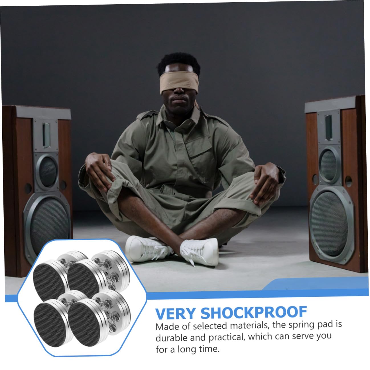 4 pezzi Piedini Isolanti Altoparlanti con Molla Supporto Anti-vibrazione per Subwoofer e Diffusori Protezione Pavimento Piedini Casse Audio Acciaio Inossidabile Facili da