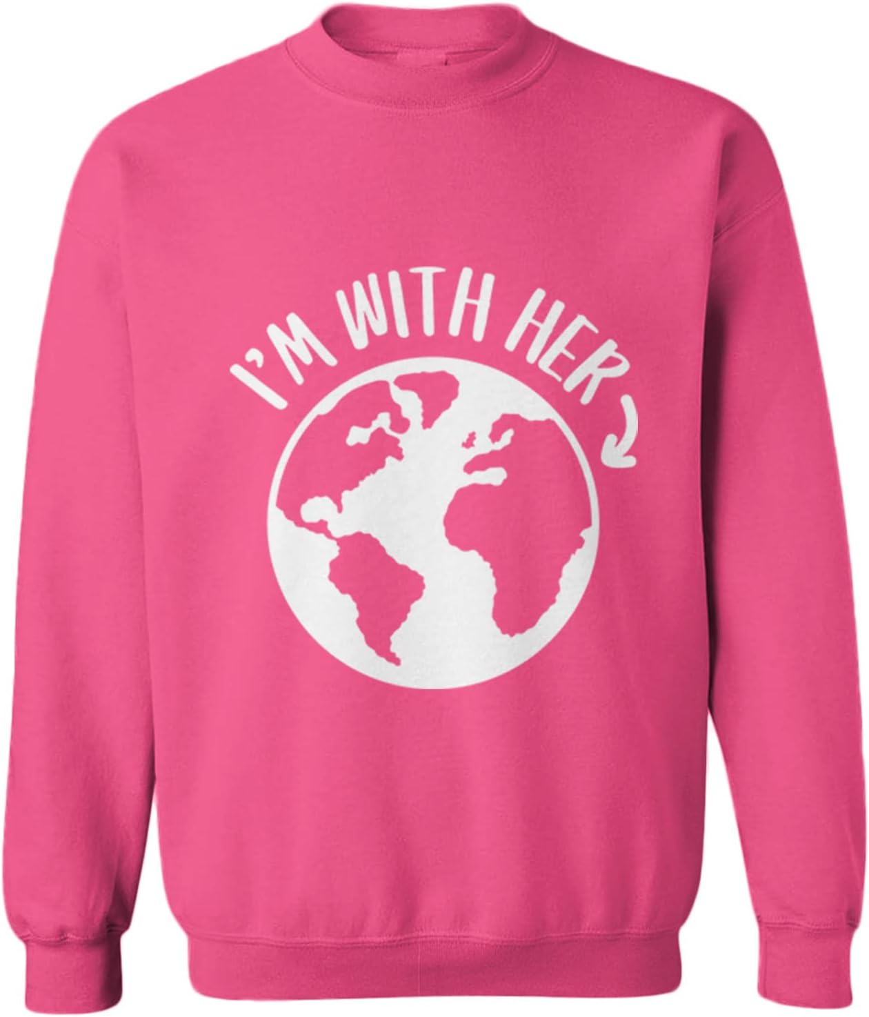 I'm with Her - Mother Earth Toddler Fleece Crewneck Sweater