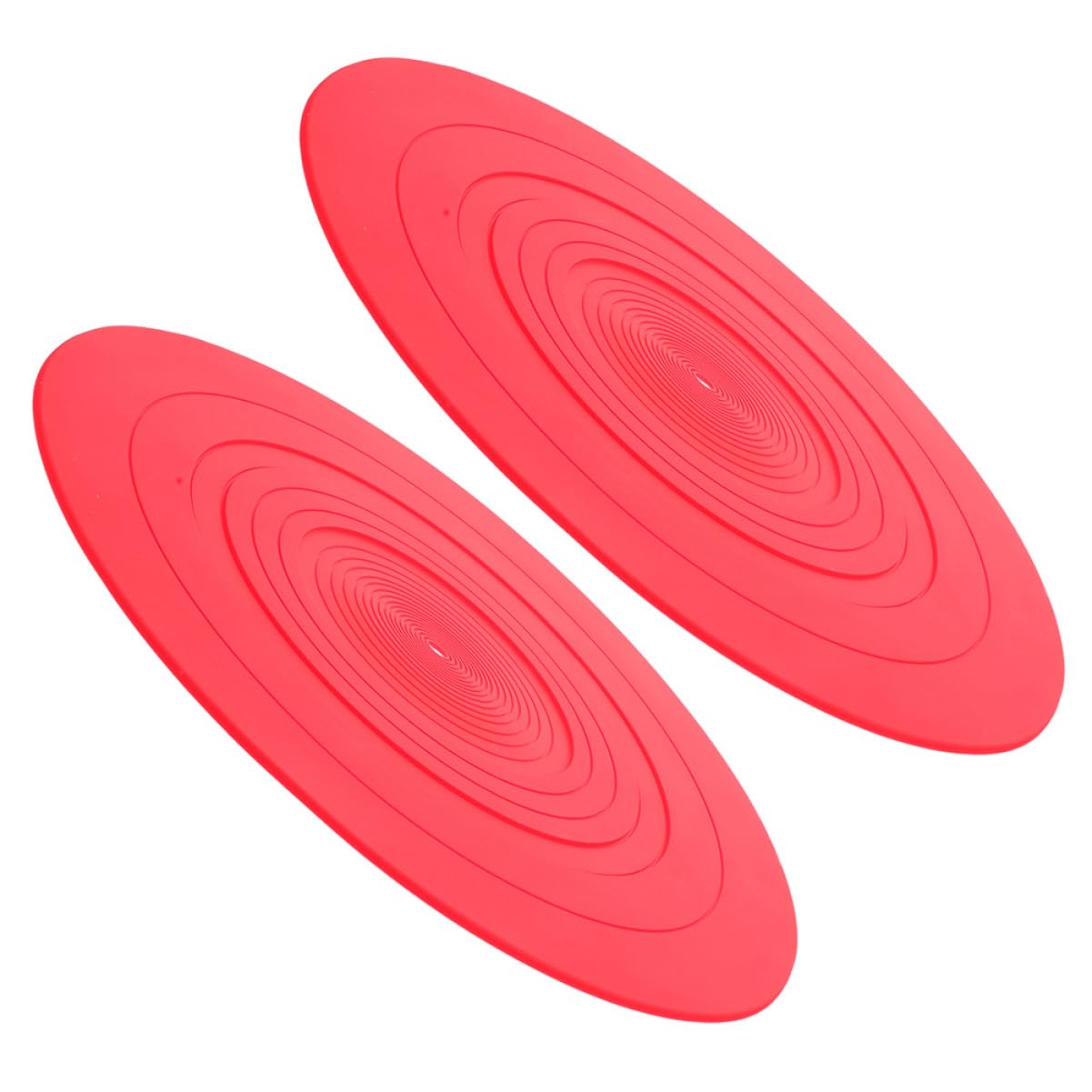 Silikon Plattenspielermatten Antistatisch und Schützend Sanft zu Vinyl Schallplatten 2 Stück in Rot Ersatzmatte für Plattenspieler Zubehör