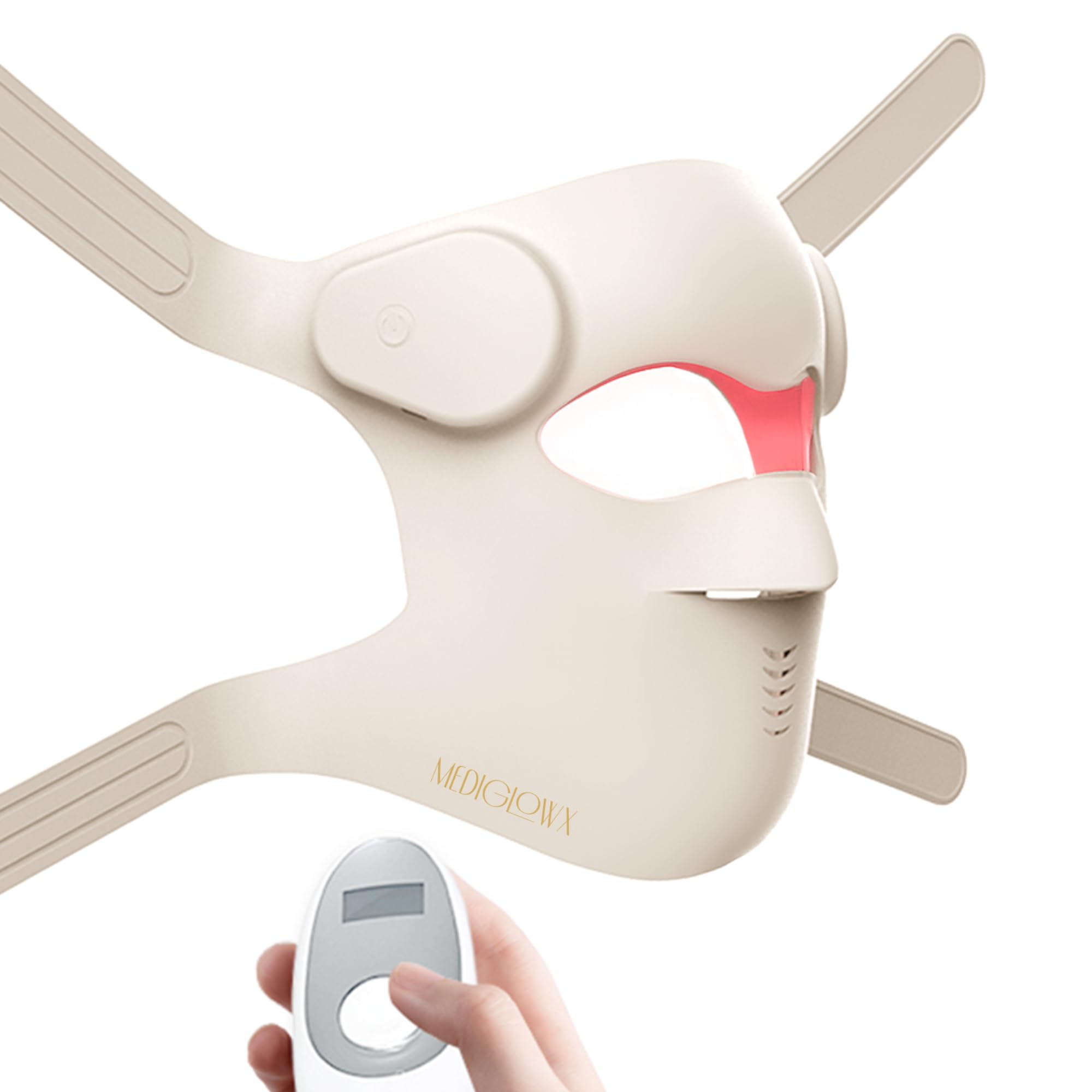 LED Face Mask Light Therapy Next Gen Powerful High-intensity 9 Color Modes Skin Revitalization Wireless 3D Lightweight Design
