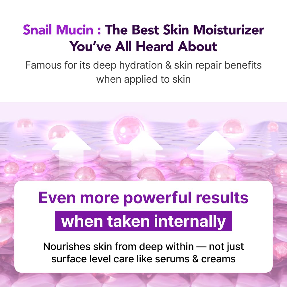 Glow, 1200mg Snail Mucin Supports Skin Elasticity, Collagen Peptides Jelly Stick, Kiwi Flavor, Biotin, Vitamin C, Hyaluronic Acid, Prebiotics, Korean Skin Care, 10 Sticks — Amazon image 5