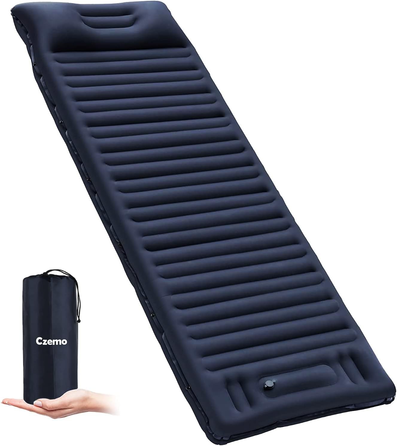 Materassino Da Campeggio Autogonfiabile Ultraleggero - Impermeabile Con Cuscino Integrato, 190x60x5cm, 650g, Per Trekking E Viaggi - Foto 12