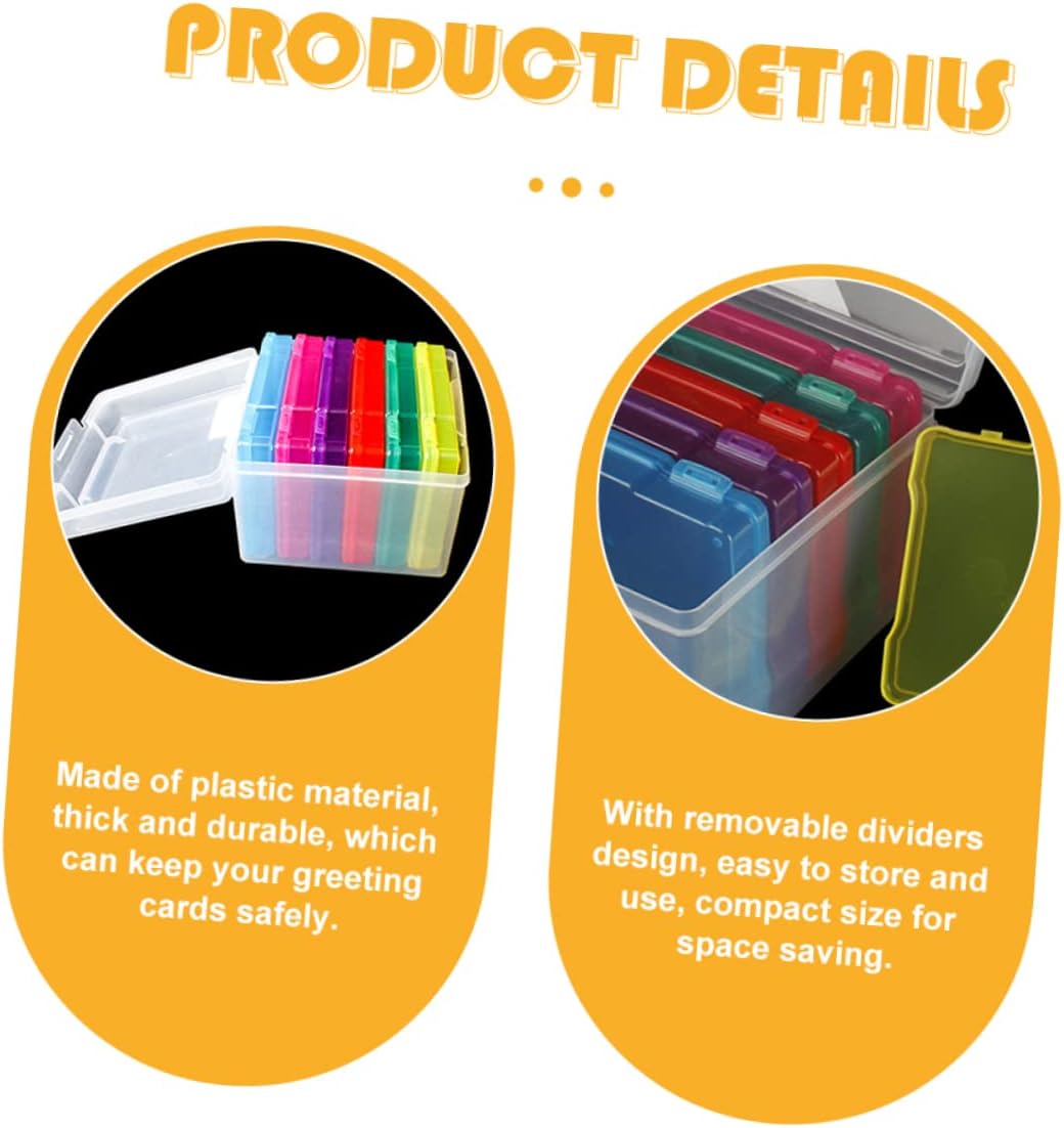 Sturdy Plastic Greeting Card Storage Box Dividers for Sorting Photo Box Dividers Perfect for Scrapbooking Supplies