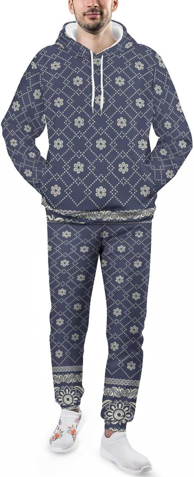 アディダス 大きめ エスニック 花柄 ジャージ ジャケット パーカー