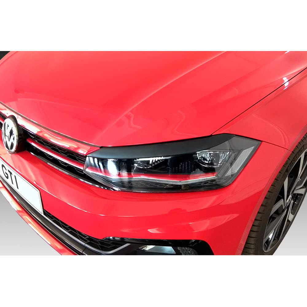 Motordrome Headlight Eyebrows compatible with Volkswagen Polo VI 2017- (ABS)
