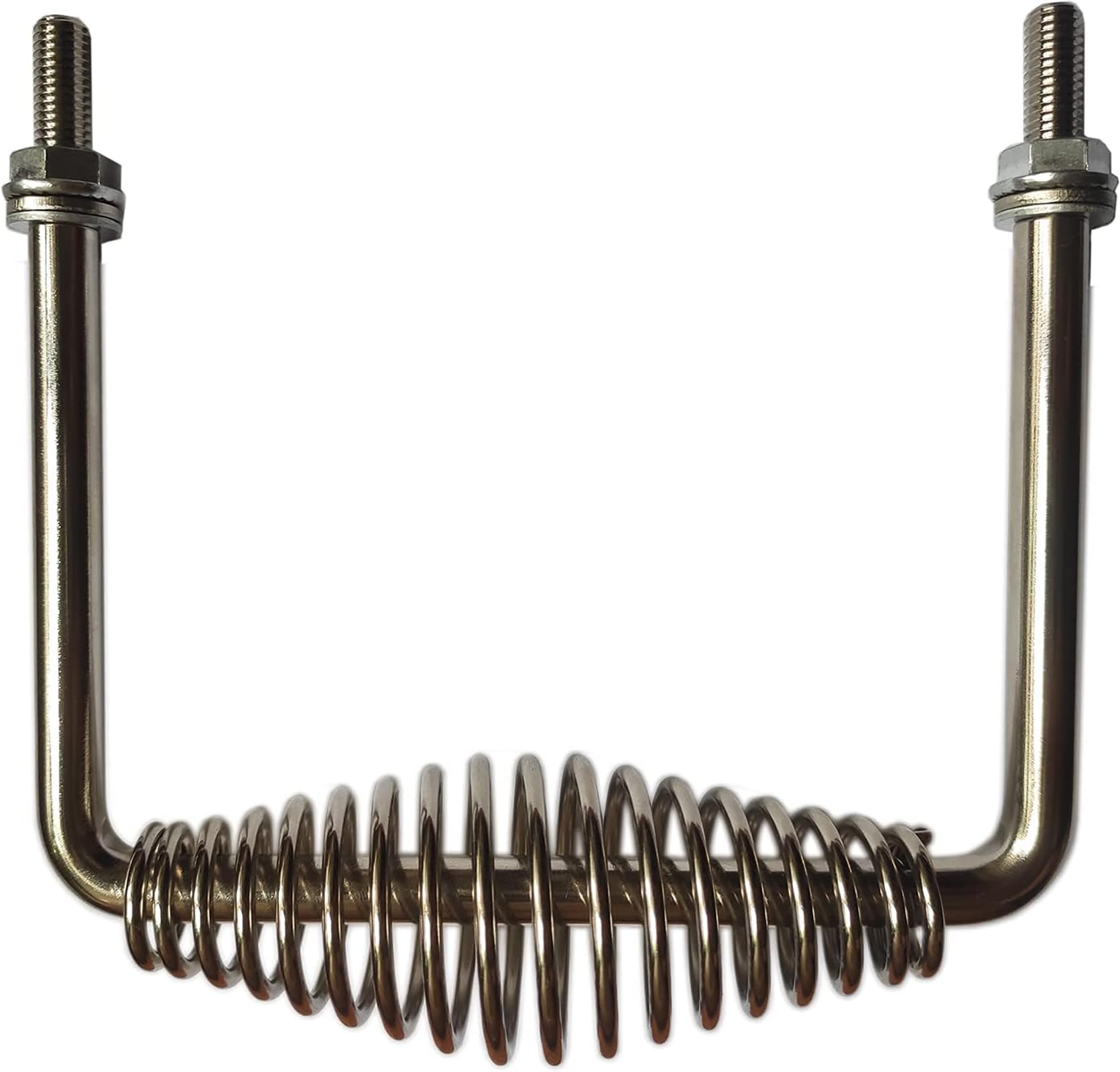 6" Stainless Spring Handle 5" wide overall with 1/2" Steel Rod for BBQ pits Trailers, Custom Metal Projects, Custom Built Grills, Smokers, Pits, Wood Stoves,cabinets