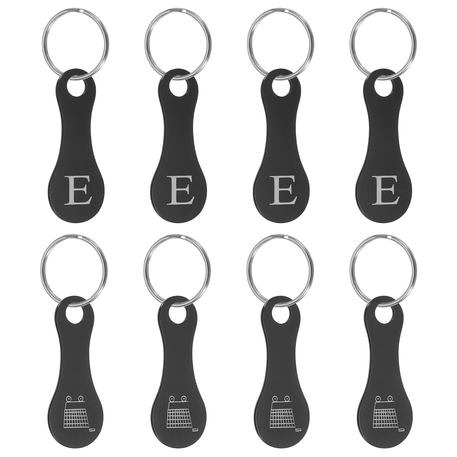PATIKIL 8 Pcs Stainless Steel Shopping Trolley Token