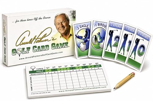 Arnold Palmer Golf Card Game – Plays Like Real Golf, Easy to Learn, Fun for Game Night, Travel & Families, 2–6 Players