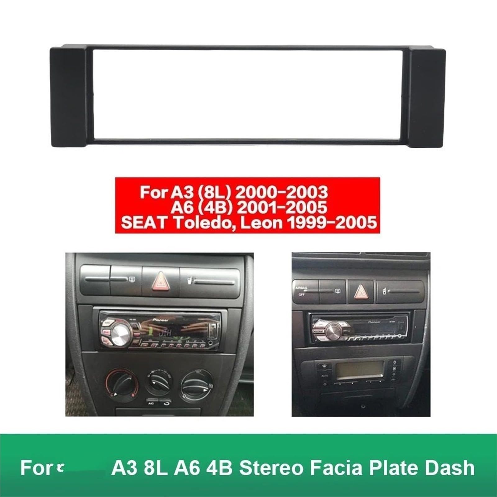 Stereo Facia Plate,Fit For A3 8L A6,for Toledo,for Leon/Fiat