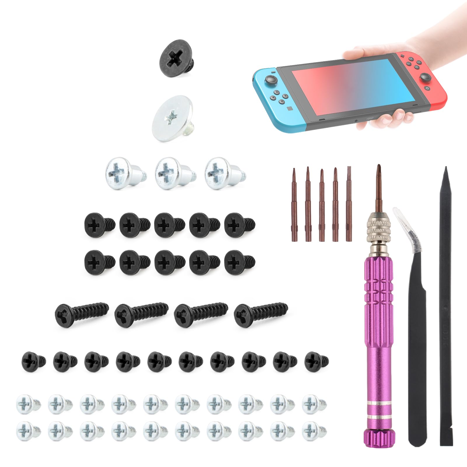 Amazon.com: 40PCS Full Screws Set for Nintendo Switch Screw