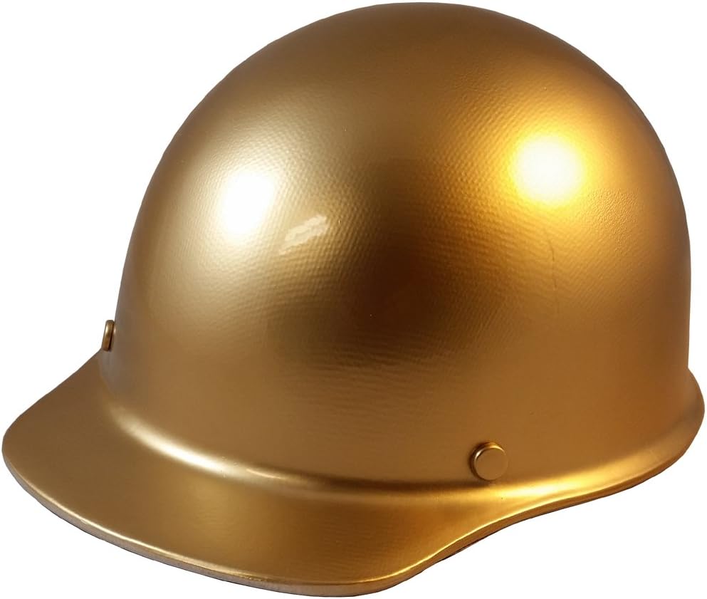 Texas America Safety Company MSA Skullgard (LARGE SHELL) Cap Style Hard Hats with STAZ ON Suspension - Gold