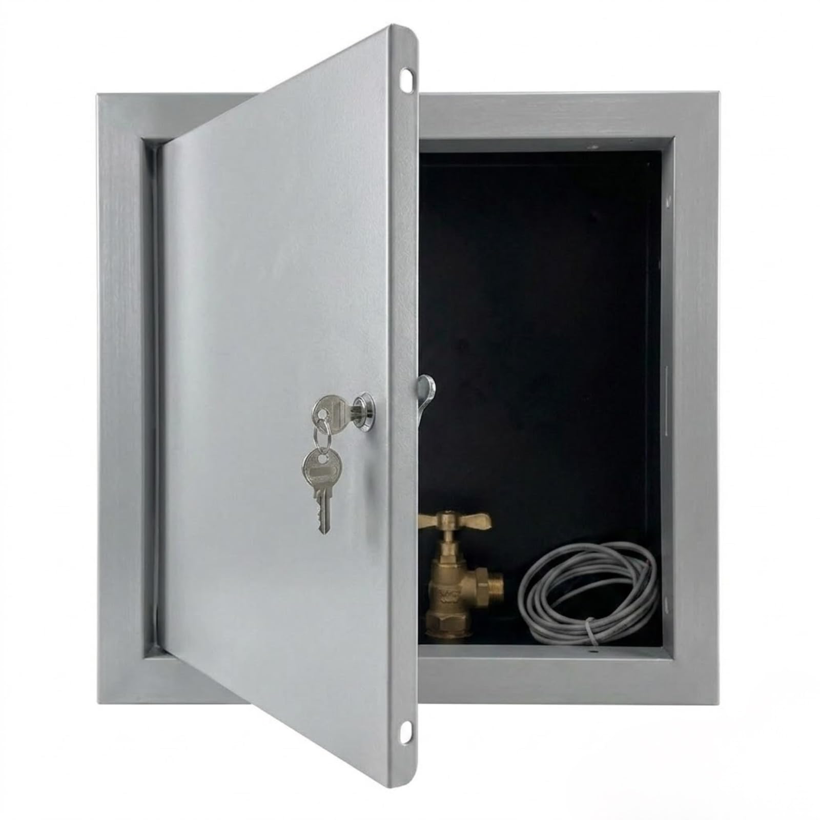 Yqyhnb Gray Access Panel 300X300mm, Aluminium Inspection Hatch For Wall & Ceiling, Flush Fit Service Door For Plumbing & Electrical, Paintable Concealed Hinge, White(,60X50cm)