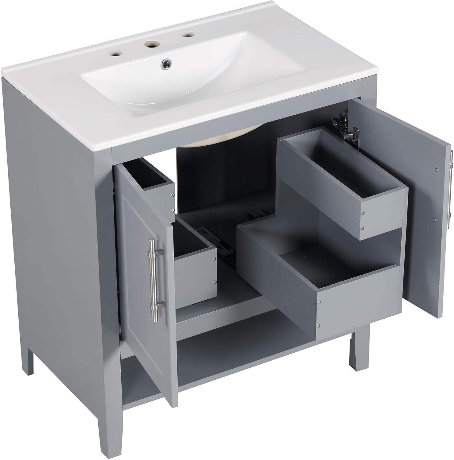 LUMISOL 30" Bathroom Vanity with Sink, Modern Single Vanity