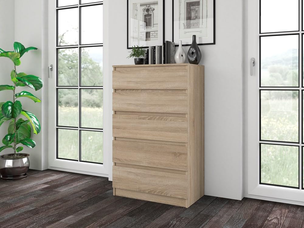 Shumee - Cassettiera Malwa M5 con 5 cassetti, 40 x 70 x 112 cm
