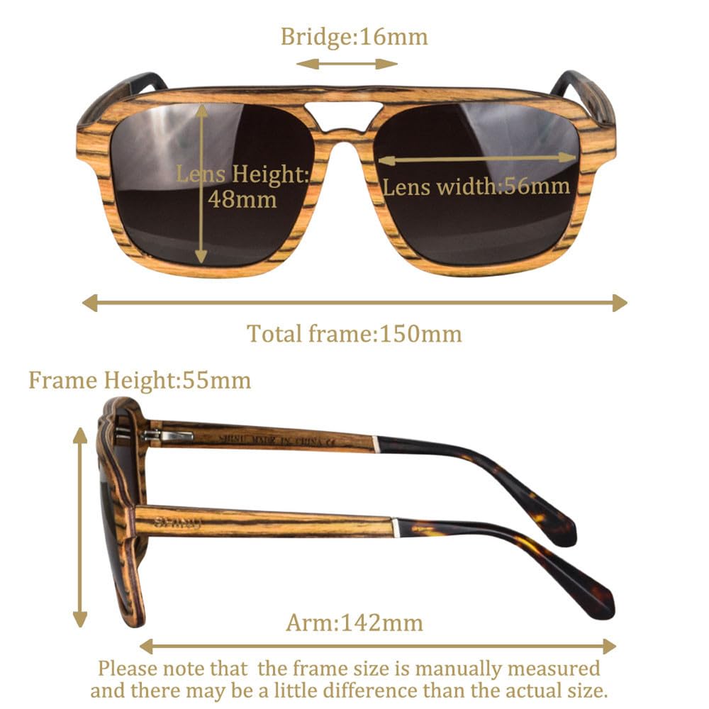 Okulary przeciwsłoneczne z drewna w stylu vintage, męskie, okulary przeciwsłoneczne z polaryzacją, modne okulary z naturalnego drewna