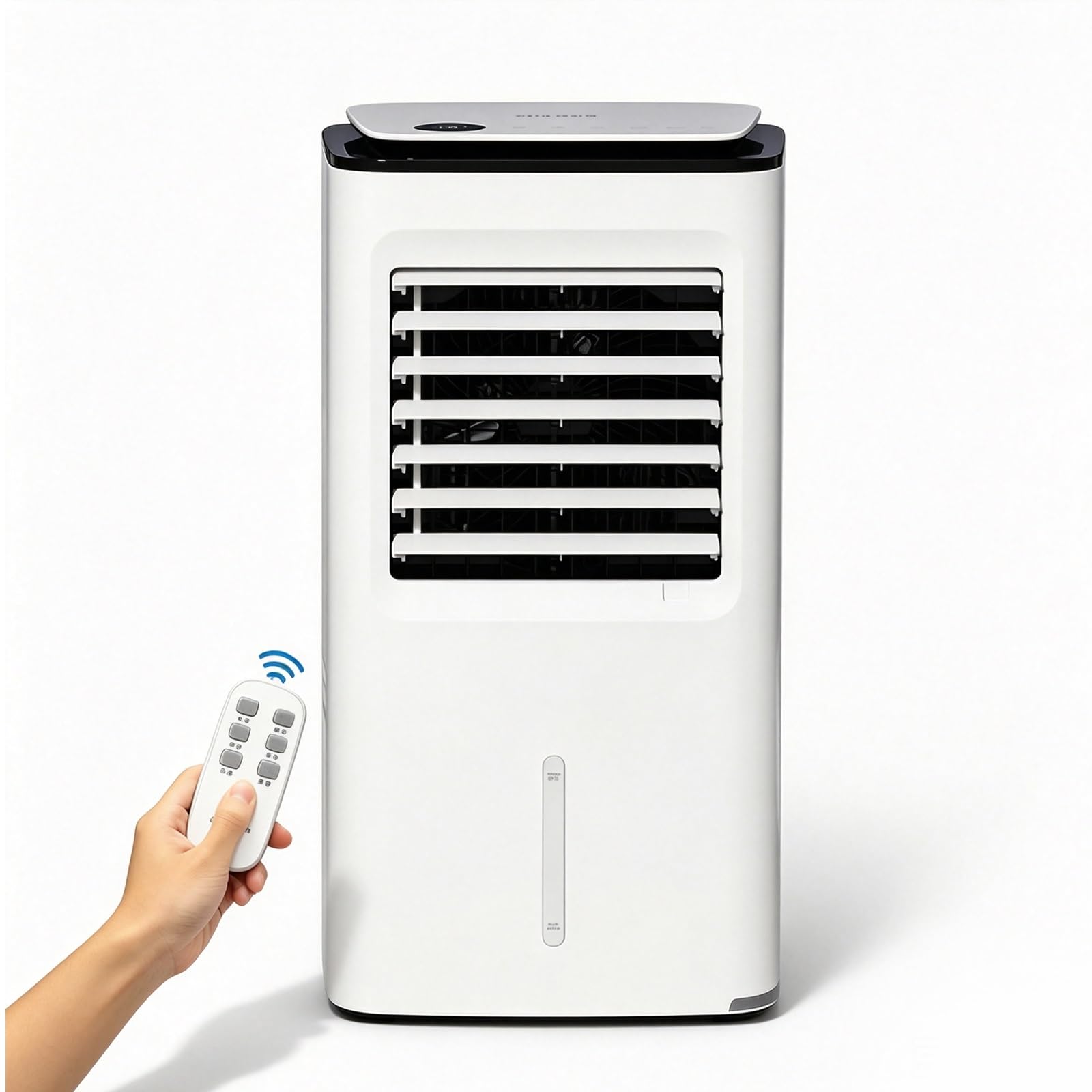 Lunaizhuo White Evaporative Air Cooler, Portable Water Ice Cooling Fan