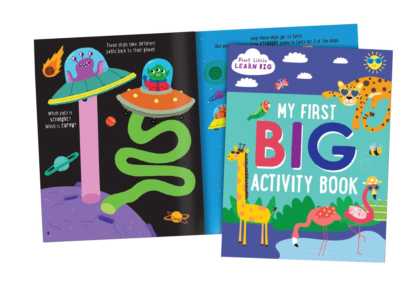 Parragon My First Big Activity Box for Kids Ages 3-5: Wipe Clean Boards, Activity Book, Game Cards, Reusable Stickers & Dry Erase Markers - Mazes, Search & Find, Games, & More!