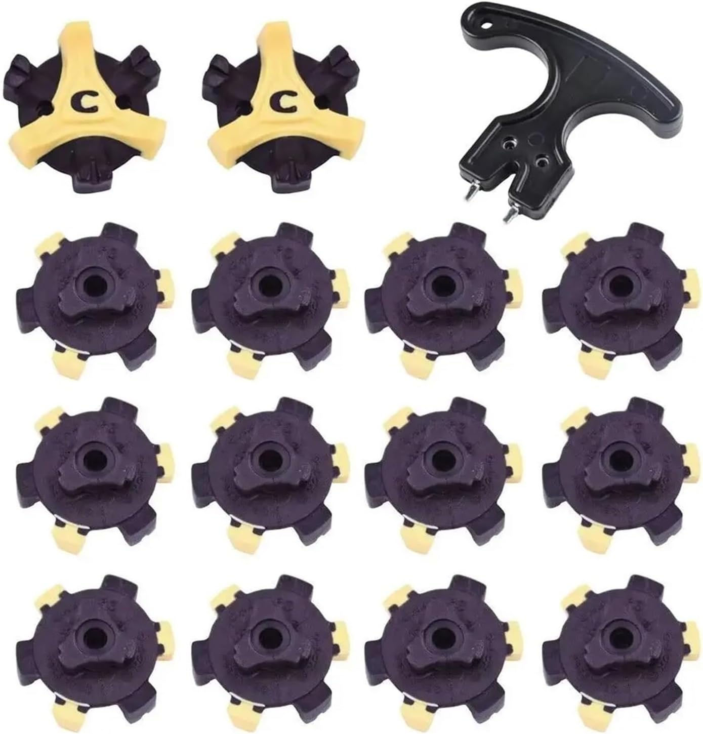Golf Spikes 60Pcs Soft Shoes TPU Accessory Replacement Set for Lawn Cricket Shoe Player Lover