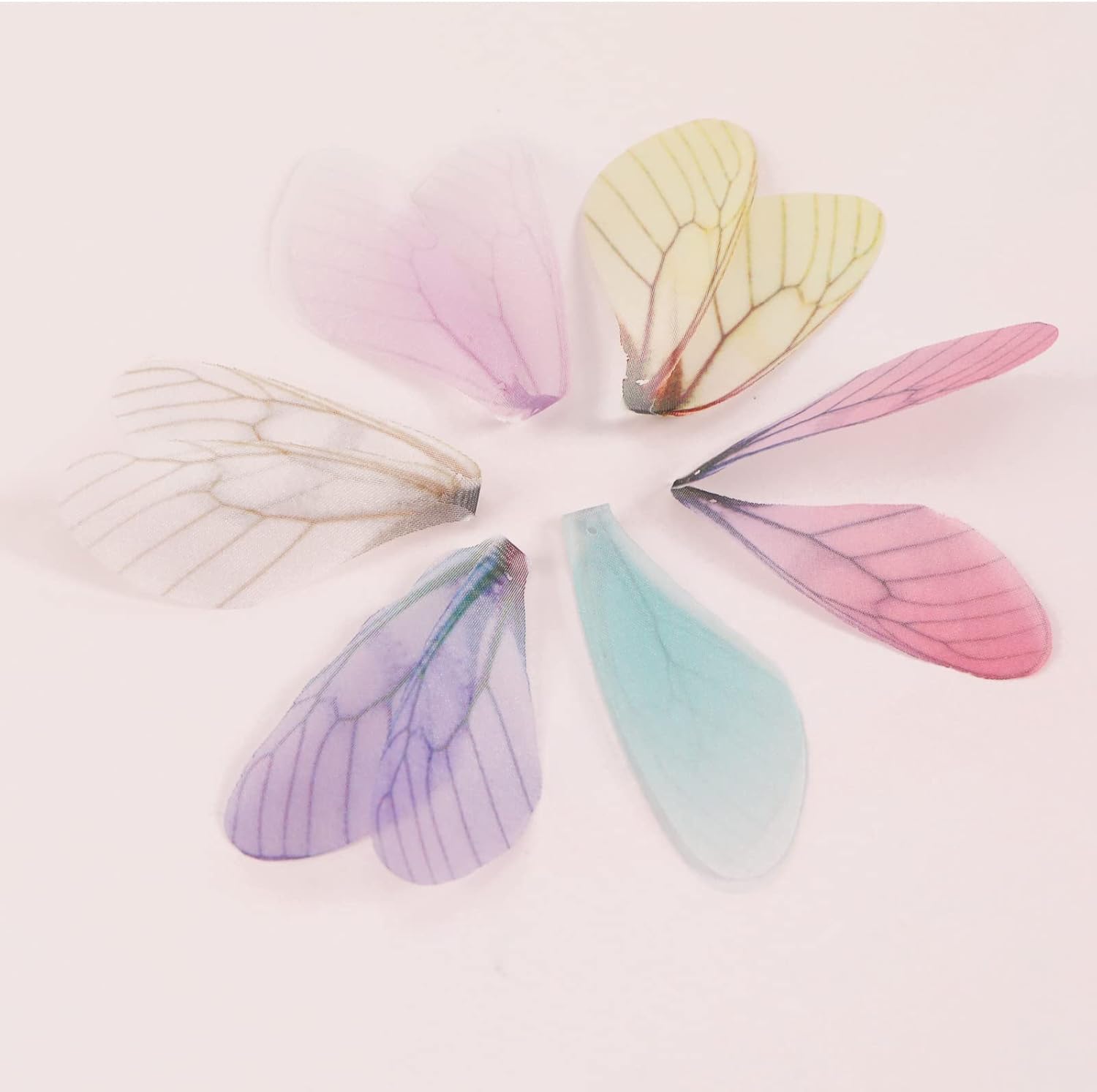 Create idea 100PCS Dragonfly Wing Charms Artificial Craft Butterfly Wings for Women Earring Pendant DIY Art Craft Pendant Jewelry Making 10 Color - Image 7