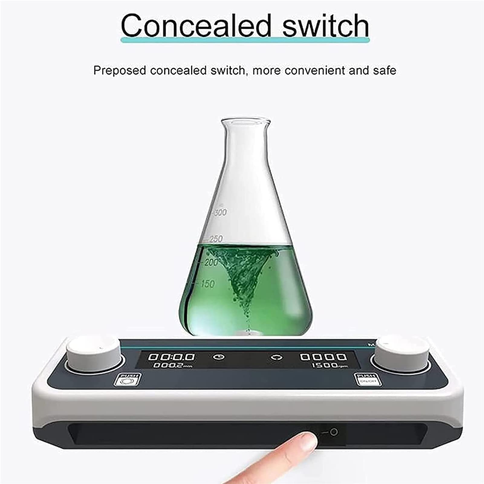 Agitatore Magnetico con Piastra Riscaldante Digitale LCD, Agitatore Magnetico da Laboratorio di Grande capacità, Agitazione avanti E Indietro 10L/15L/30L/50L, Agitatore Magnetico