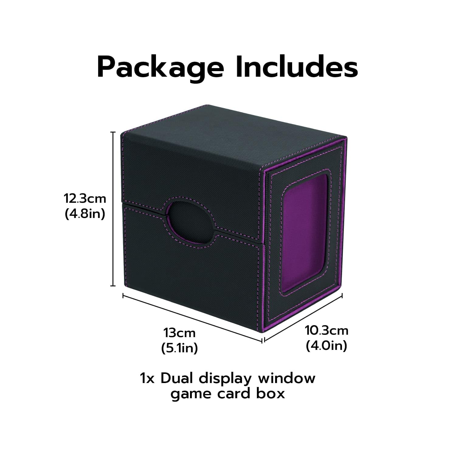 Commander Deck Box do MTG z 2 wyświetlaczami dowódcy, pojemność 180 nowe karty bez rękawów z 1 podajnikiem, pudełko na karty magnetyczne pudełko na karty z magiczną kolekcją TCG-czarny