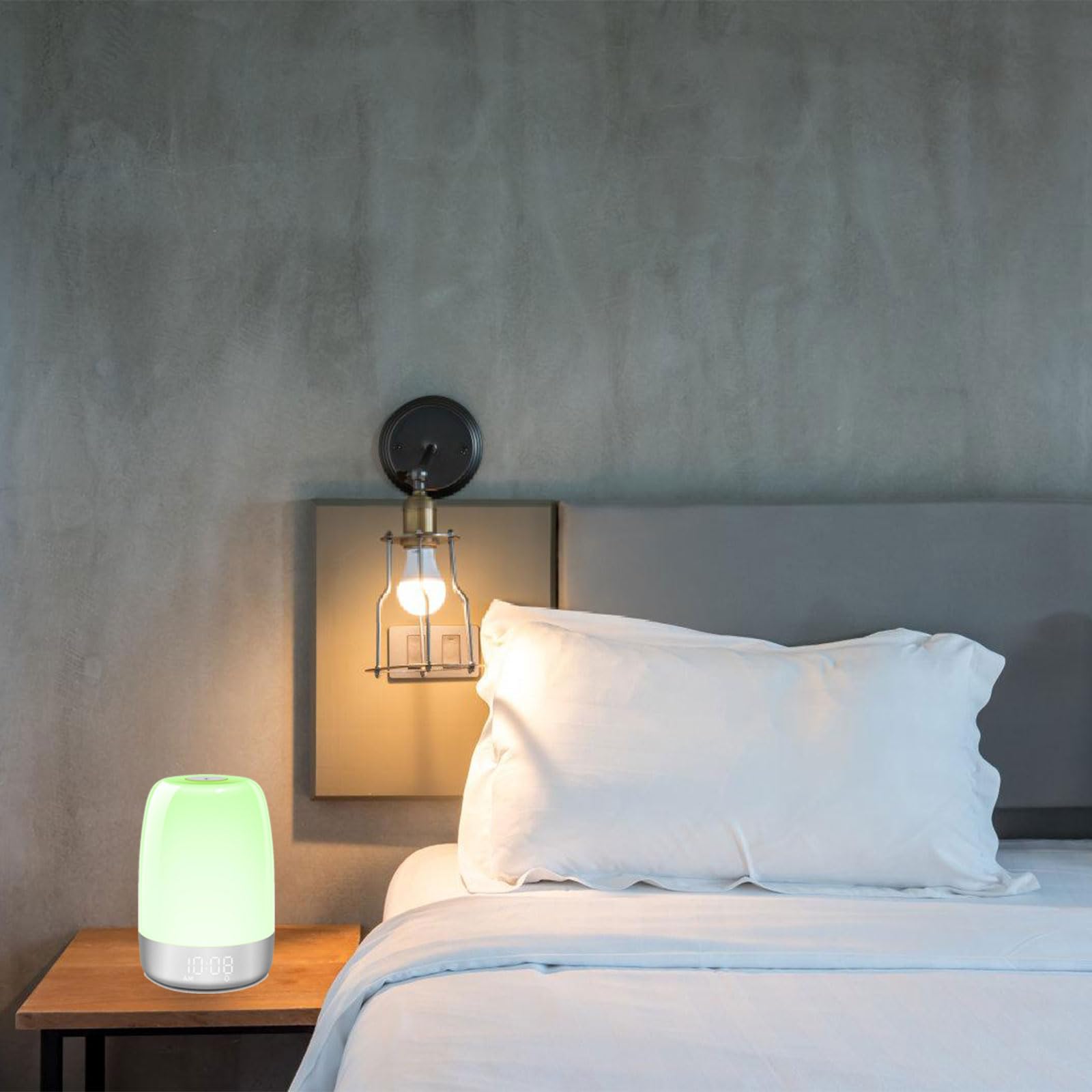 Luz de alarma para 2 en 1 con iluminación al amanecer simulada