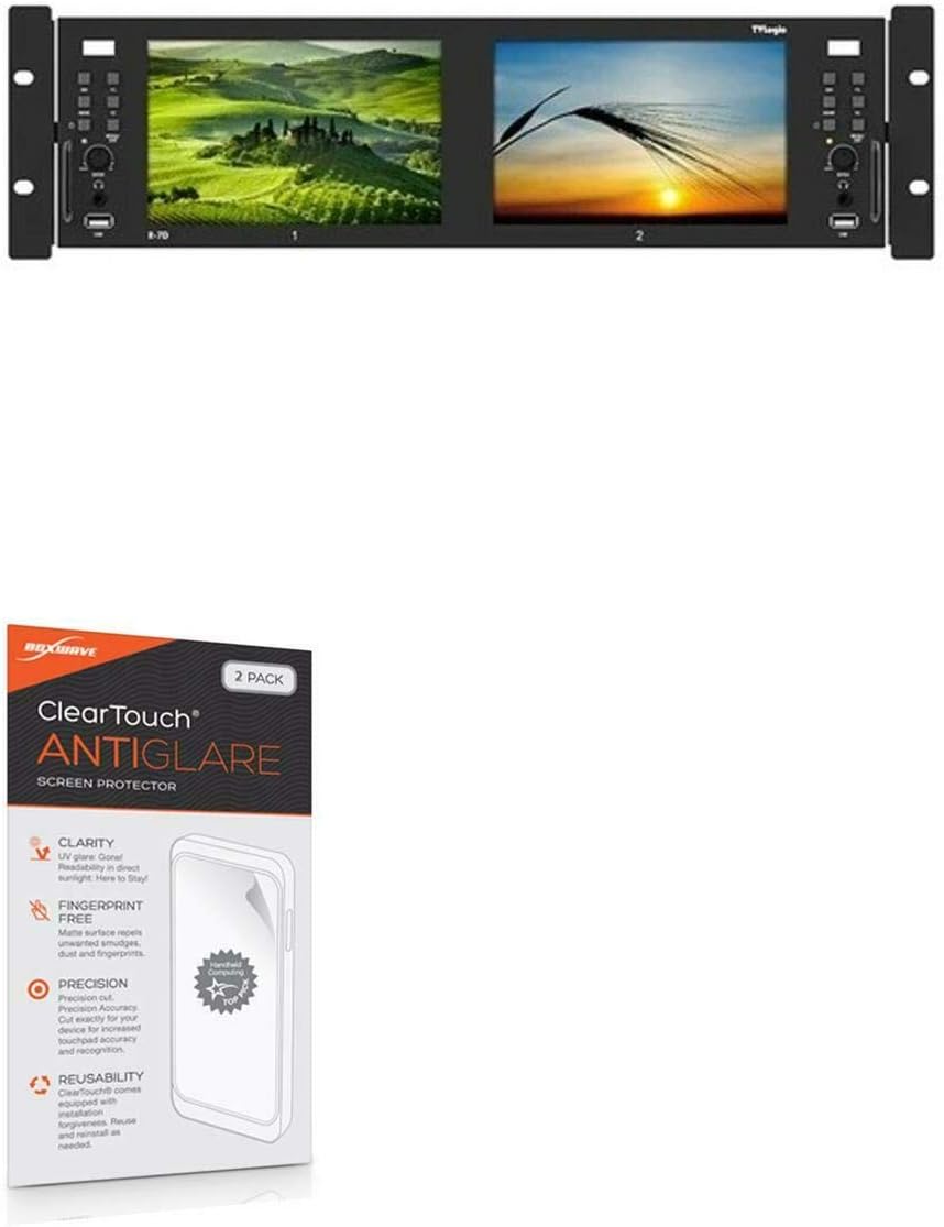 BoxWave Screen Protector Compatible with TVLogic R-7D - ClearTouch Anti-Glare (2-Pack), Anti-Fingerprint Matte Film Skin