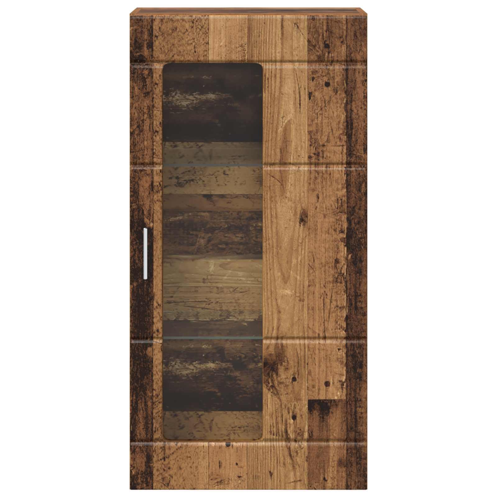 Armadio in legno anticato con 1 anta e 2 ripiani, mobile per soggiorno, casa, ufficio, opaco, rettangolare, robusto, versatile, per interni, pratico