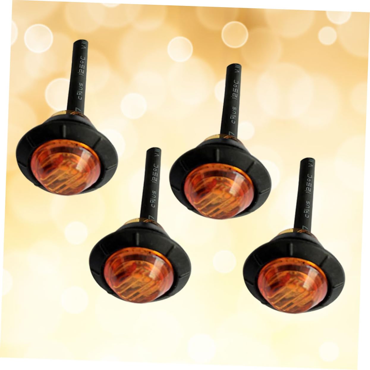 ibasenice 20 Luces Laterales Redondas de 3 LED para Camión Remolque de 12 V y Uso Prolongado