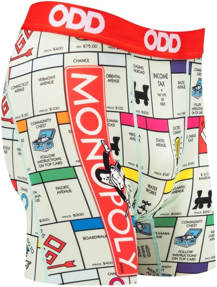 Odd Sox Men's Boxer Brief, Monopoly Board Game, Fun Novelty Underwear - Image 3