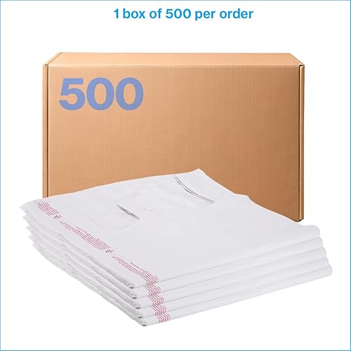 Miniatura 6 de SSWBasics Bolsas grandes de plástico blanco para camisetas (caja de 500)  18 x 8 x 30 pulgadas  perfectas para restaurantes, tiendas de comestibles,