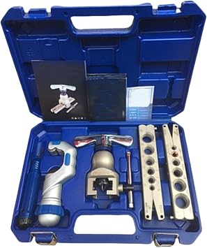 WK-R806FT-L Flaring Tool, 0.2 - 0.7 inches 6 - 19 mm, Ratchet Flaring Tool Set, Includes Tube Cutter, Plumbing Tool 0.2 - 0.7 inches 5 - 19 mm