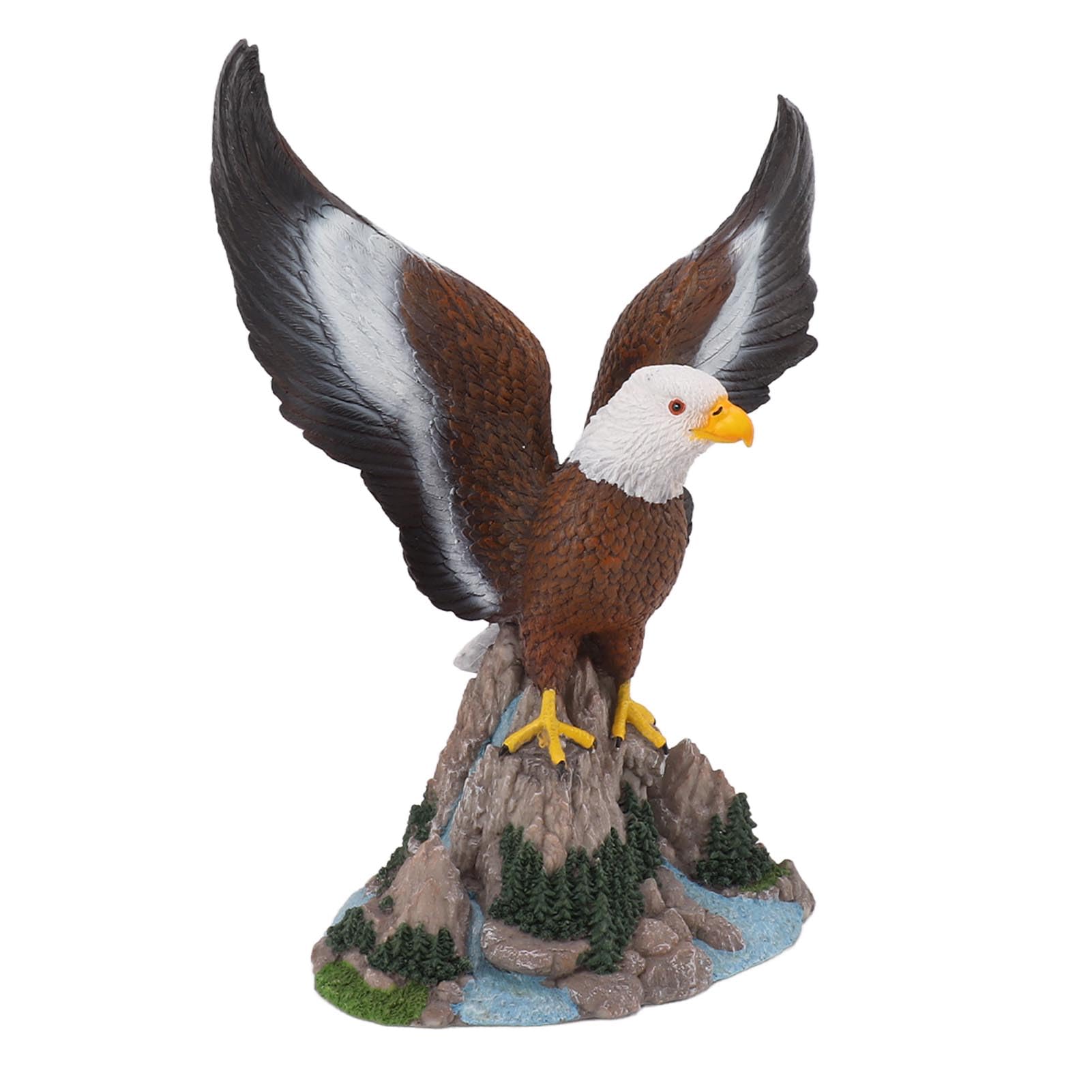Statue d'aigle en résine ornement réaliste pour salon et bureau
