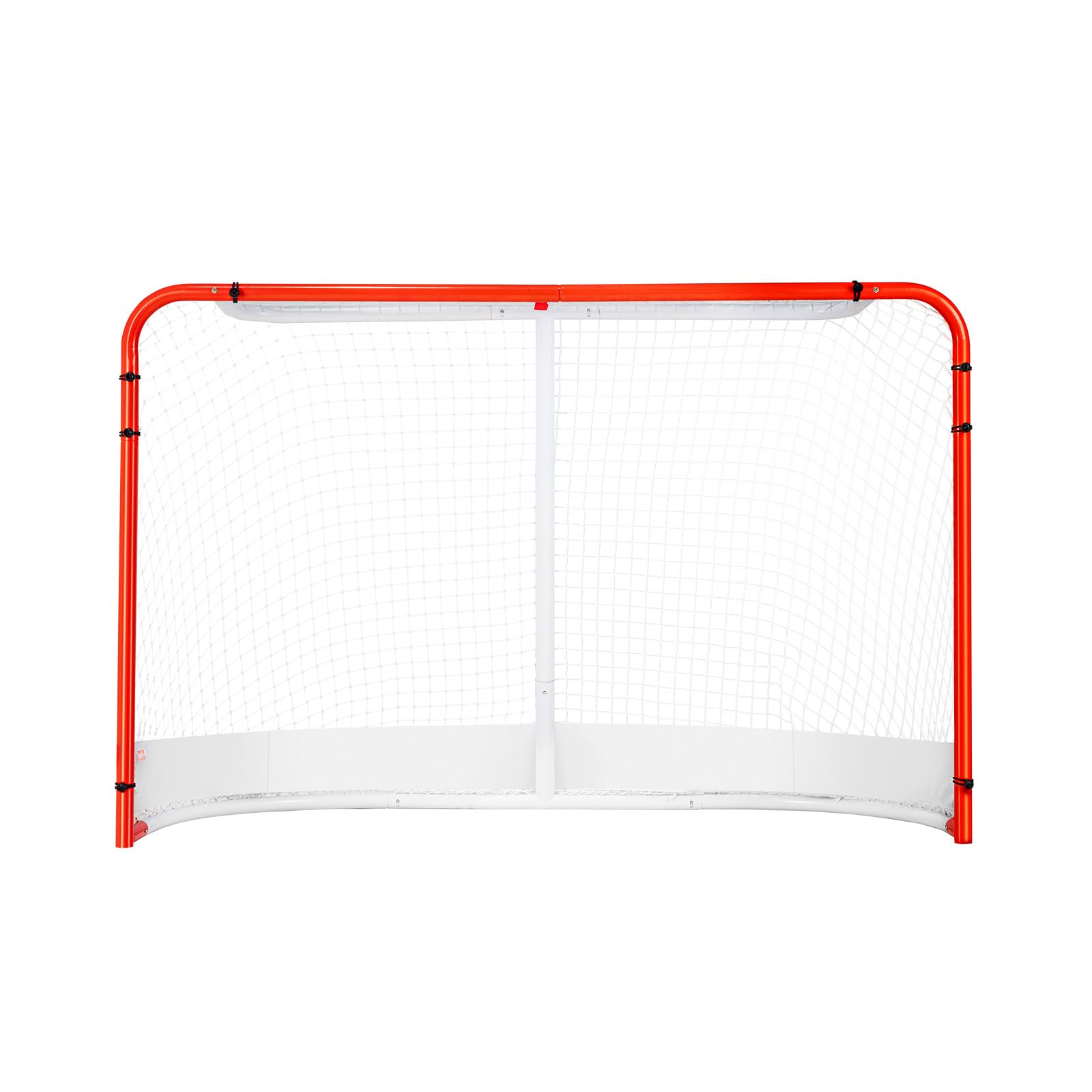 VEVOR Filet de Hockey de Rue 183 x 122 cm, But de Hockey Intérieur et Extérieur en Tube d'acier, Ensemble d'Entraînement de Hockey Portable et Léger, Assemblage Facile, pour Jeunes, Blanc/Rouge
