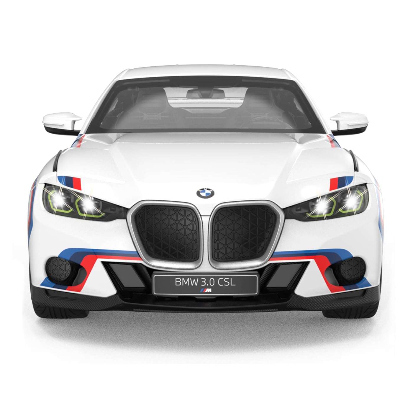 JAMARA BMW 3.0 CSL 1:14 Drzwi ręczne białe 2,4 GHz - oficjalna licencja, szczegółowe wnętrze, oryginalna farba, przezroczysta szyba, światło LED, samochód RC