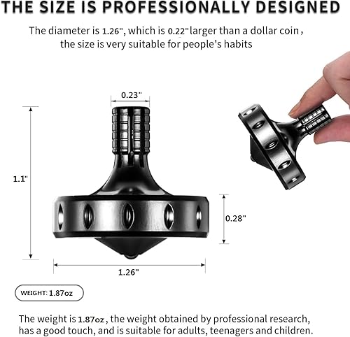Miniatura 2 de CHEETOP Parte superior giratoria de metal de precisión, tiempo de giro de larga duración y equilibrio perfecto, adulto experto supera fácilmente los