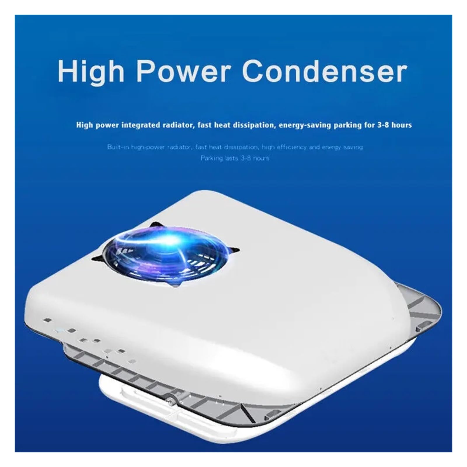 Aire Acondicionado eléctrico de 12V/24V para vehículos recreativos, Aire Acondicionado de Techo para autocaravanas, caravanas y Furgonetas Camper, refrigeración eficiente.