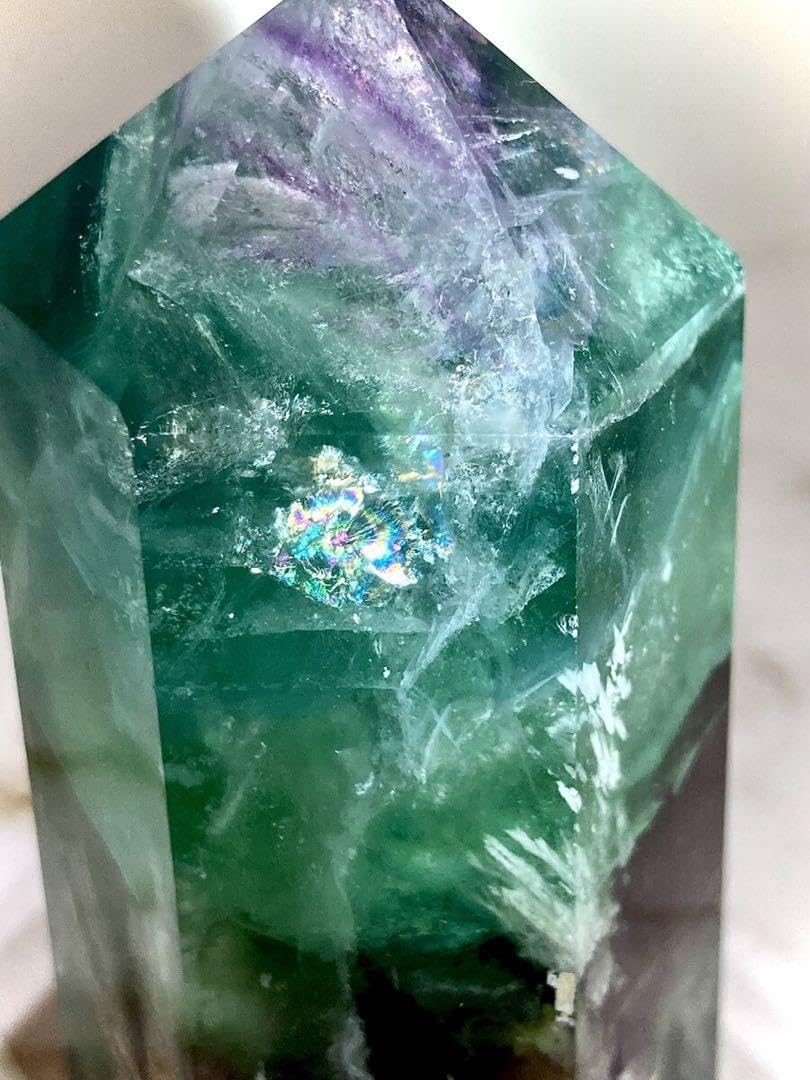 エンジェルフェザー✿*:・万華鏡フローライトマルチカラー蛍石ポイント