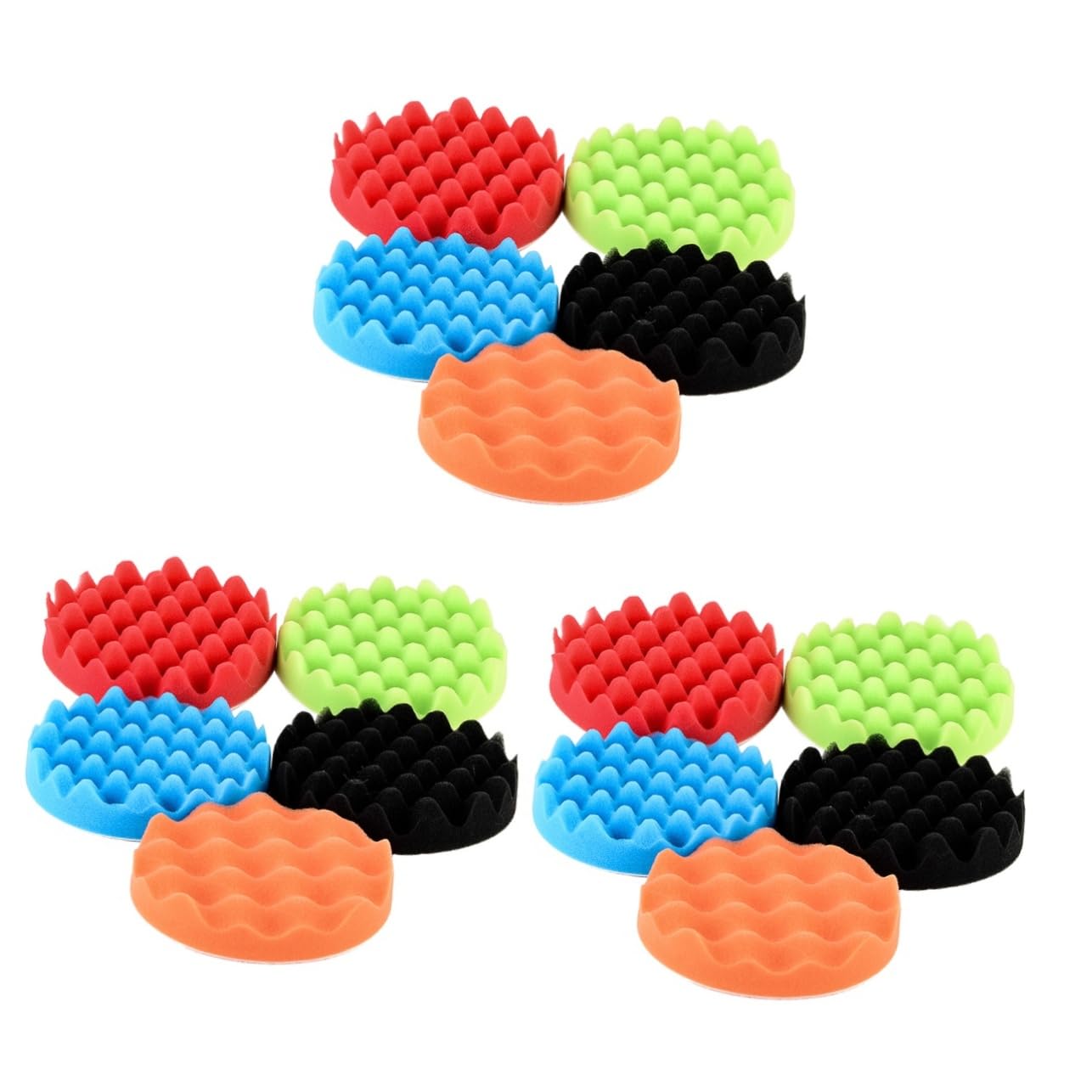 15piezas Kit De Almohadillas De Pulido Para Coche Esponjas De Fieltro Para Abrillantar y Sellar Pintura Automotriz Para Detalle y Acabado De Superficies