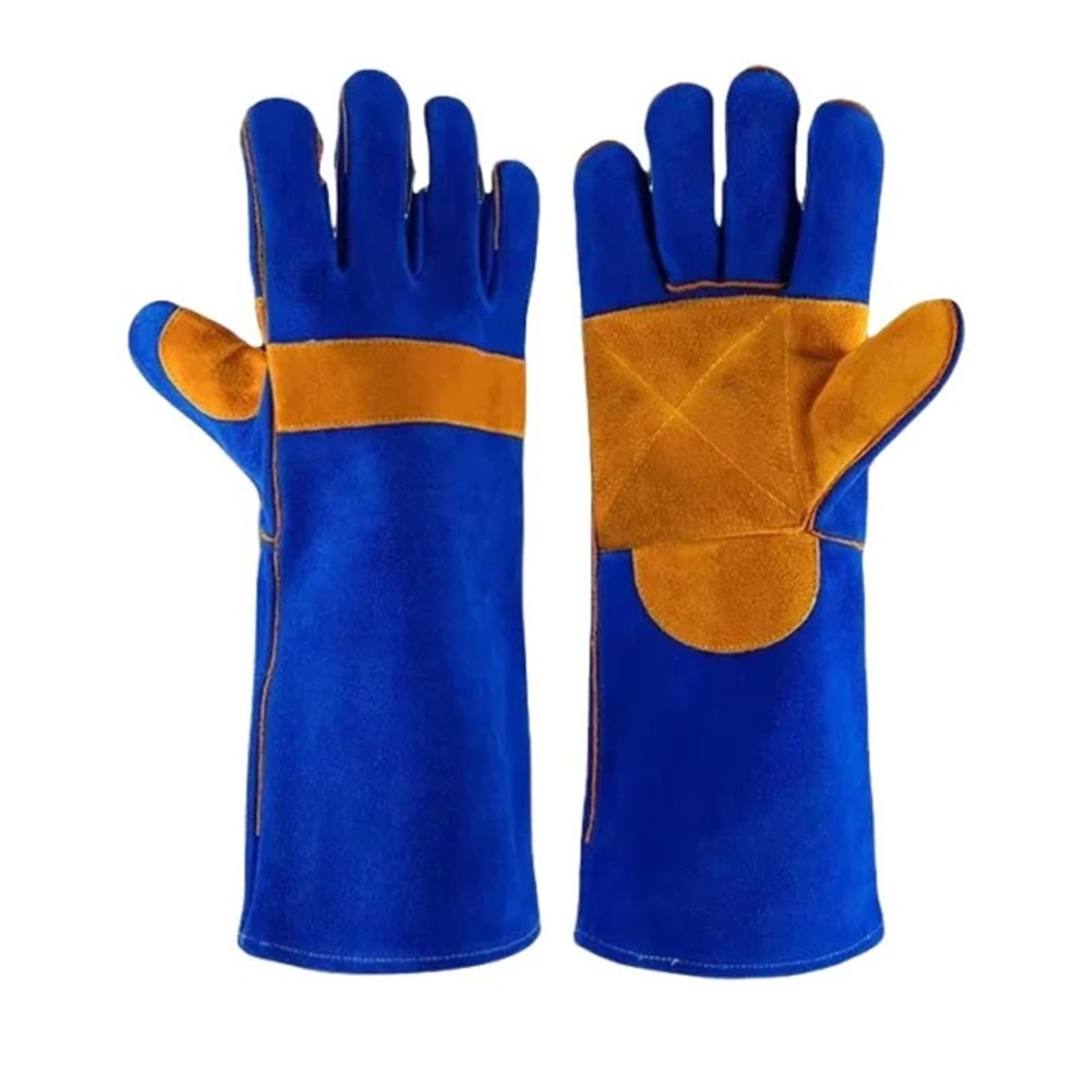 Générique Compatibles avec les gants de travail de soudage longs en cuir souple, conception épaisse for les tâches de travail industrielles sur site(12 pair)