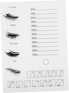 لوح زرع رموش مع أداة تجعيد الرموش، لوازم الرموش من لوح لتمديد الرموش ومنظم رموش، صينية قائمة لتمديد الرموش، لوح لتمديد الرموش من الأكريليك باللون الأبيض من فوميز