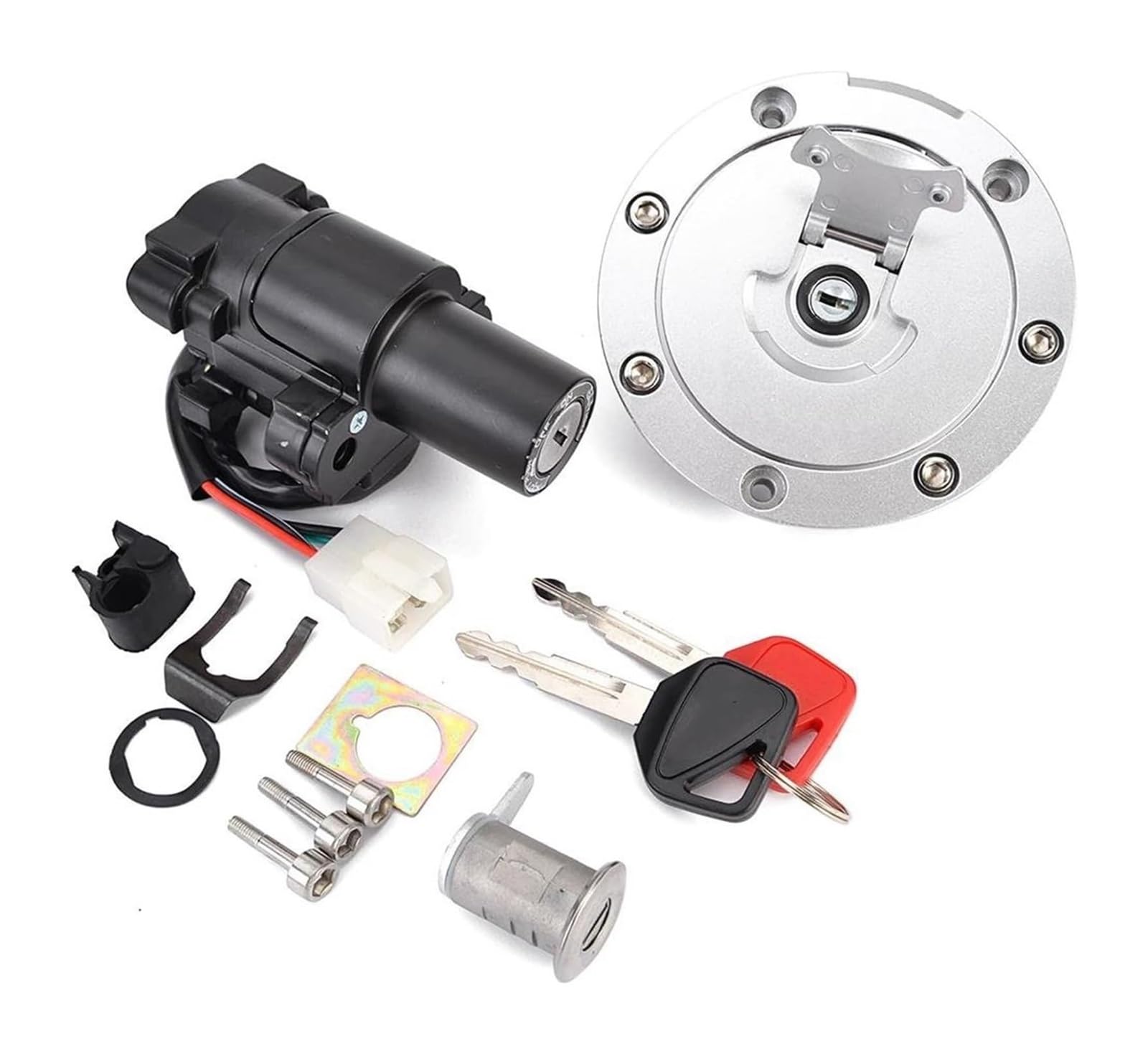 Cerradura De Encendido para CBF600 2004-2009 35010-MER-D10 35010-MER-D00 Interruptor Arranque Cerradura Encendido Motocicleta Combustible del Tanque Juego Llaves