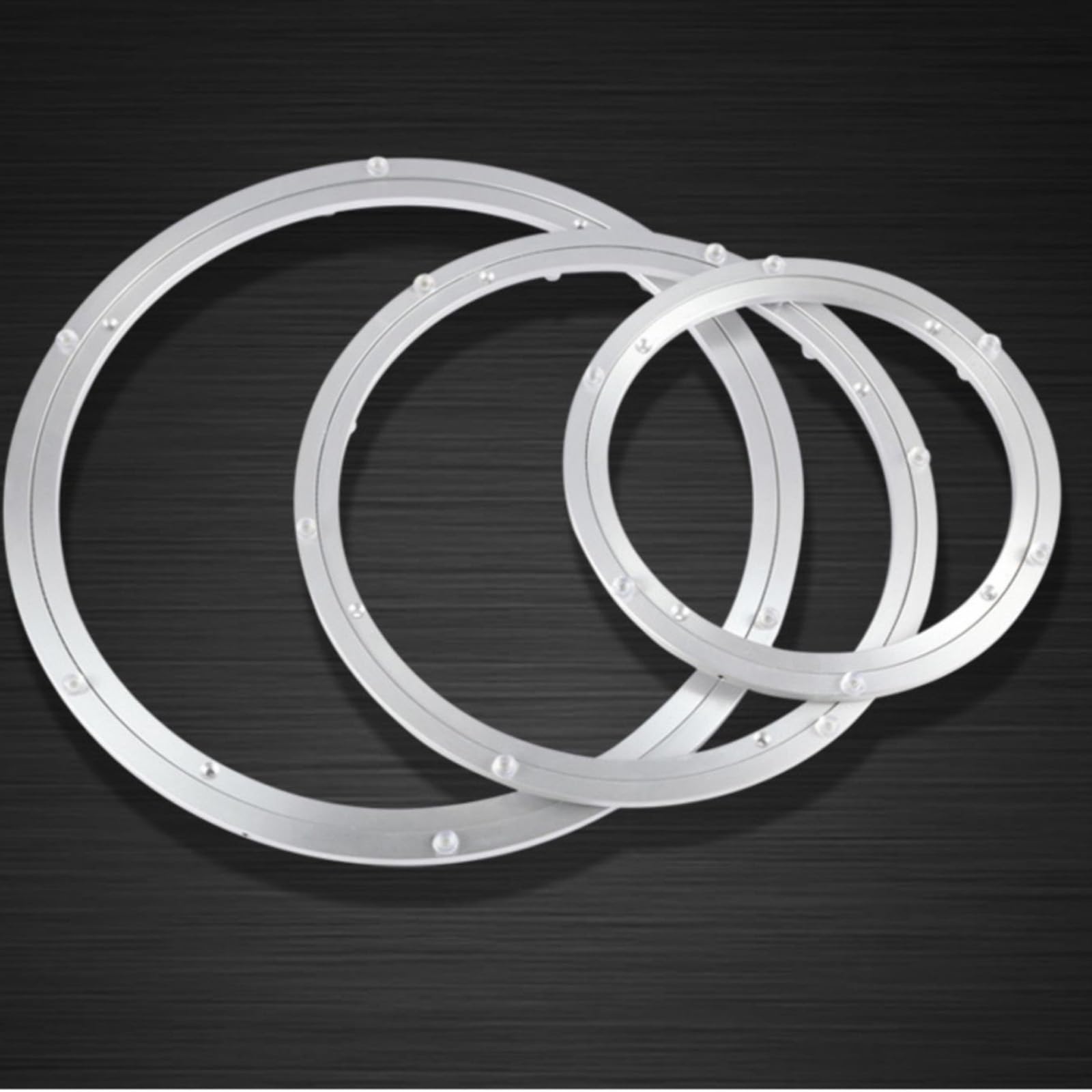 Dining Table Turntable Base Bearing Aluminum Alloy Marble Solid Wood Round Table Glass Table Rotating Home Circular Track(30cm)