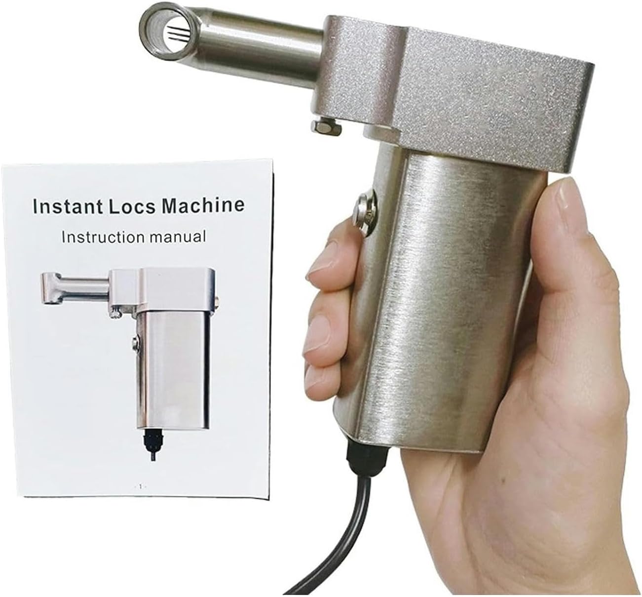 Dreadlocks Machine, Instant Dreadlock Machine Electric Handheld Portable Dreadlock Maker with 6 Heads, Automatic Dreadlock Machine Quick and Easy DIY Dreadlocks Braiding Hair-.