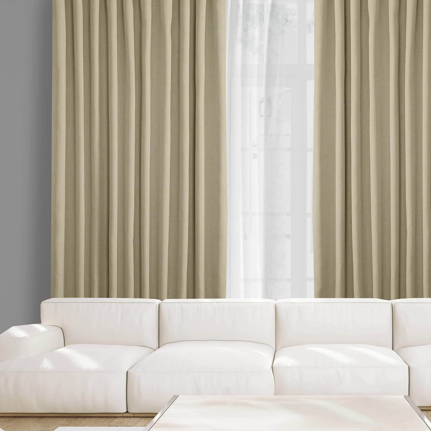 HPD Half Price Drapes BOCH-KC16072D-96 - Cortinas Impresas Para Oscurecer La Habitación Y La Sala De Estar (1 Panel), 50 X 96 Pulgadas, Color Te Tiempo Ocre